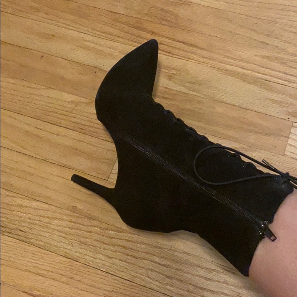 Black Laced Booties